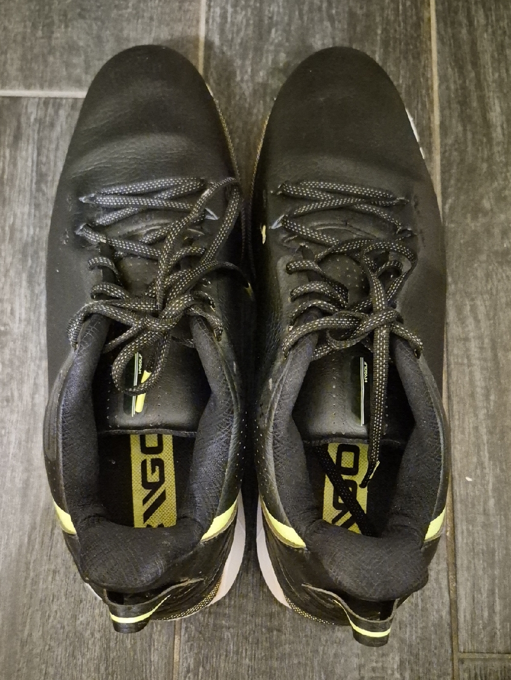 Under Armour Men's Black Athletic Shoes with Yellow Accents